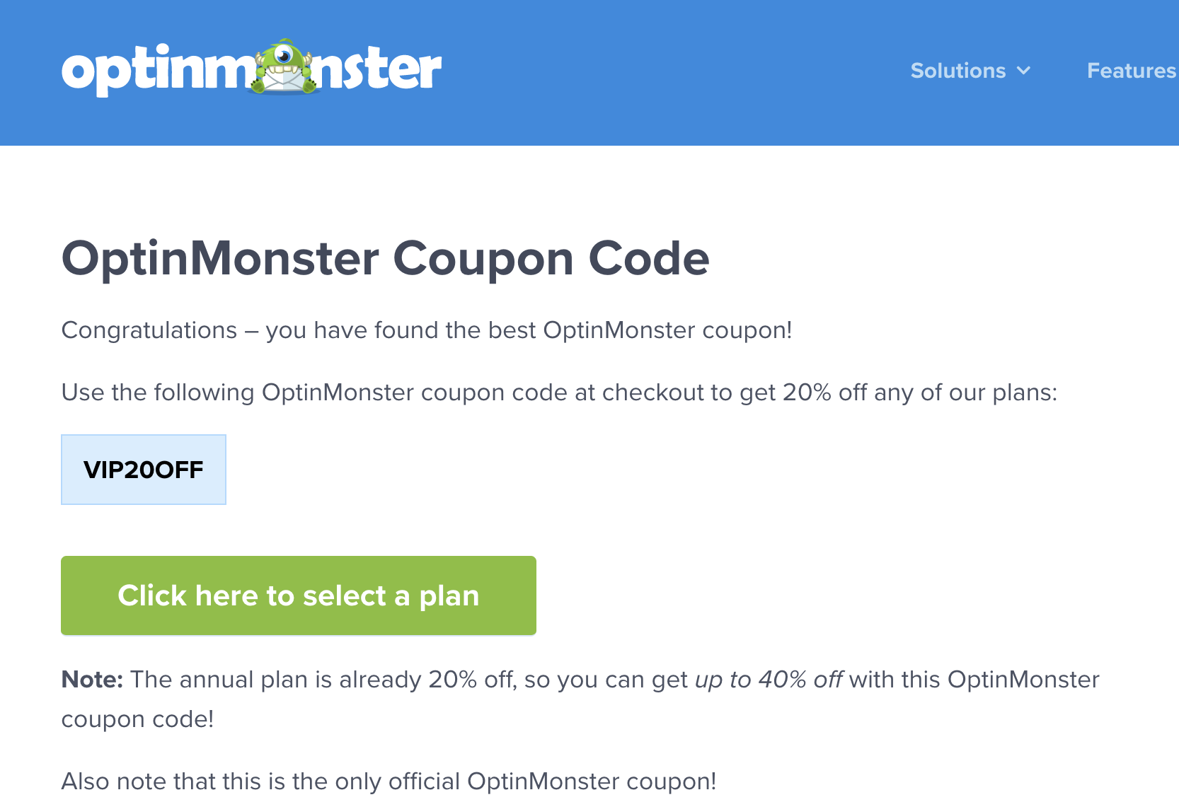 optin monster coupon